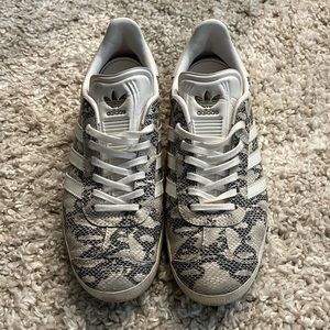 Custom snake pattern adidas gazelles